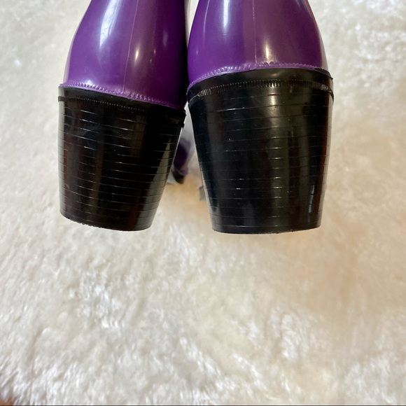 Marc Jacobs Purple High Heel Rain Boots Sz 9 - Picture 10 of 15